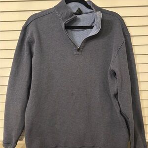 Age of Wisdom Men's Charcoal Zip-Up Sweater 100% Cotton